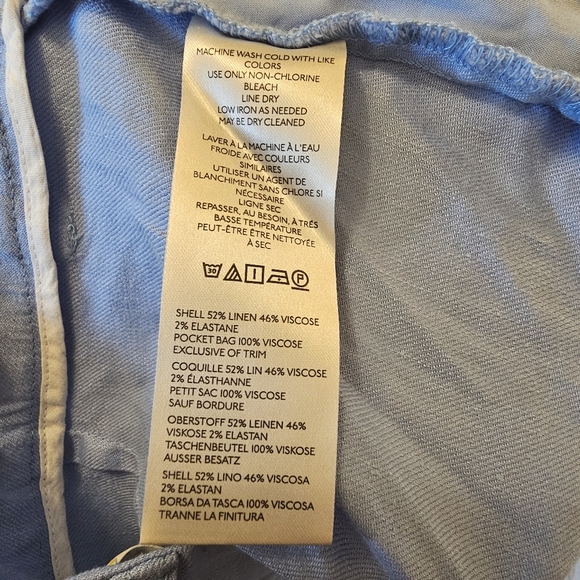 Blue Maeve Anthropologie Women's The Avery Pleated Trouser Shorts - Picture 11 of 12